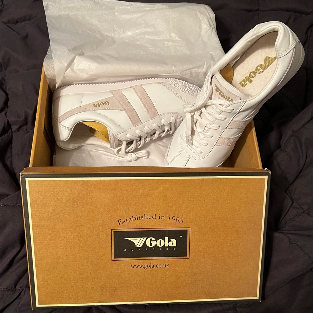 Gola Harrier Mono White Sneakers size 9